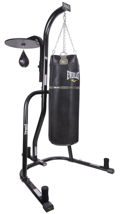 2 Station Dual Heavy Duty Powder Coated Steel Heavy and Speed Bag Stand