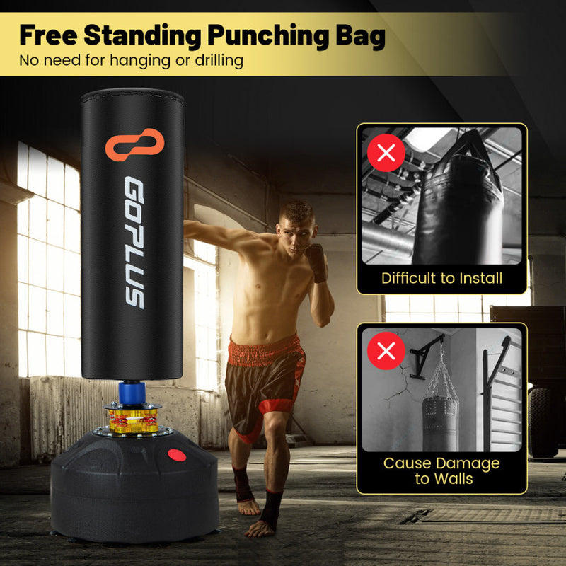 Freestanding Punching Bag Kickboxing Bag with Stand and Suction Cup Base