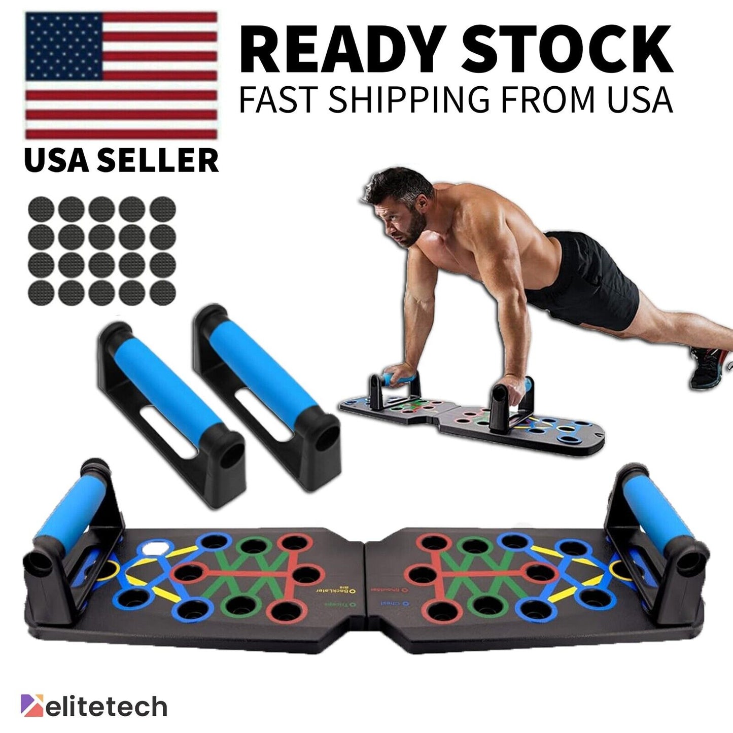 28 in 1 Push up Rack Board System Fitness Workout Train Home Gym Exercise Stands