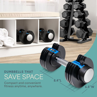 Adjustable Dumbbells Set/Single - 15Lb 25Lb 43Lb  