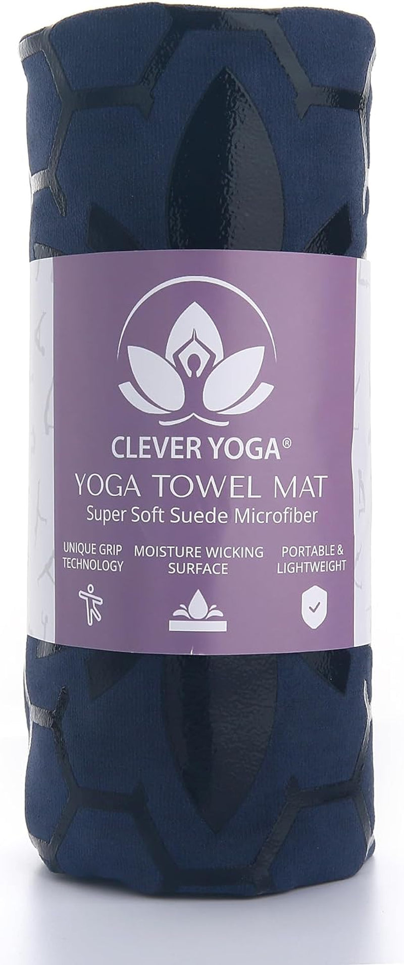 Mat Towel Non-Slip for Hot Yoga. Grippy Double Sided Suede Microfiber Towel Non-Slip Grip. Multifunctional - No Slip Yoga Mat Towel, Yoga Mat Cover - the Best Travel Yoga Mat Non Slip.