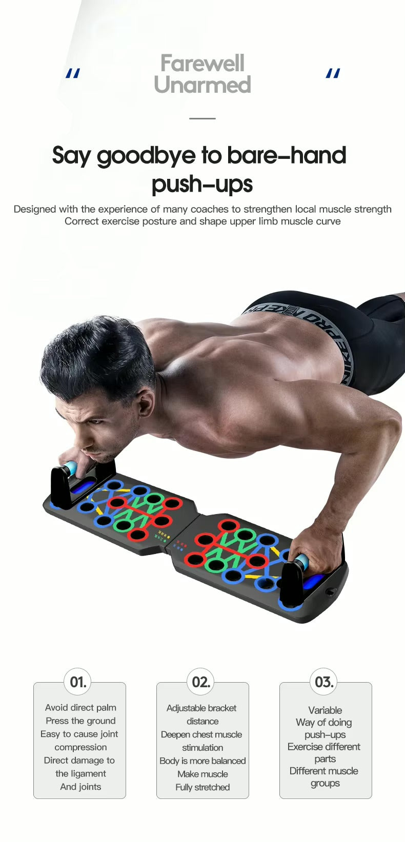 Folding Portable Push-Up Board