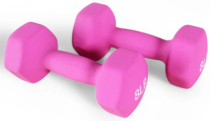 All-Purpose Color Neoprene Coated Dumbbells, 9 Lbs Pair