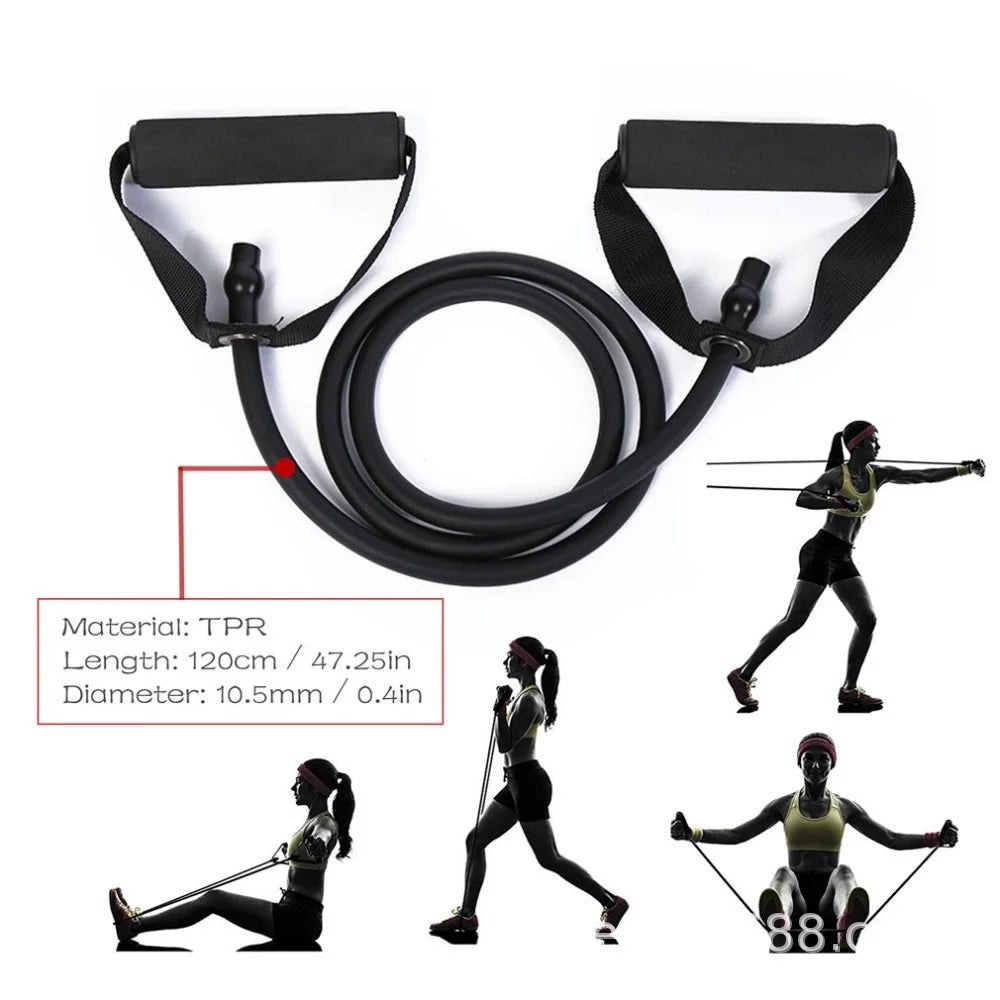 Resistance Bands, Heavy Resistance Level, Premium Durable Exercise Bands, Resistance Band with Handles, Black