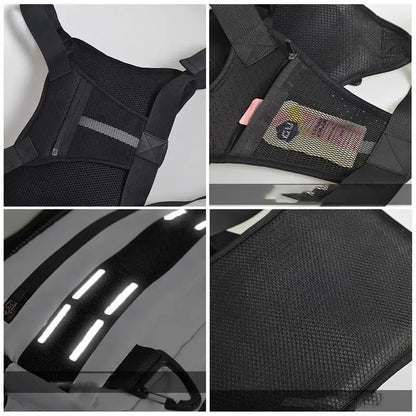 Adjustable Running Chest Bag Running Vest Bag Reflective Front Chest Pack with Phone Holder Breathable Cycling Vest for Sport