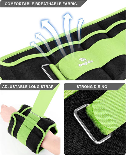 Adjustable Ankle Weights 1-3/4/5/6/8/10/12/15/20 LBS Pair with Removable Weight for Jogging, Gymnastics, Aerobics, Physical Therapy